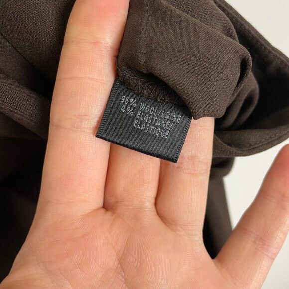 Lafayette 148‎ Women's 8 Tapered Leg High Rise Chocolate Brown Wool Trousers - Picture 5 of 10